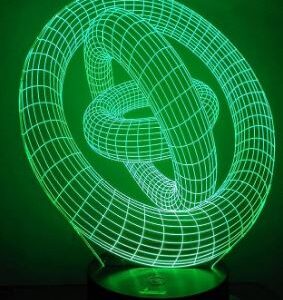 3D Acrylic Ring Night Light Illusion Lamp