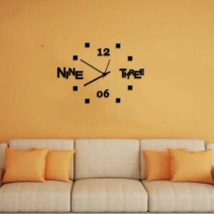 english number 3d wall clock